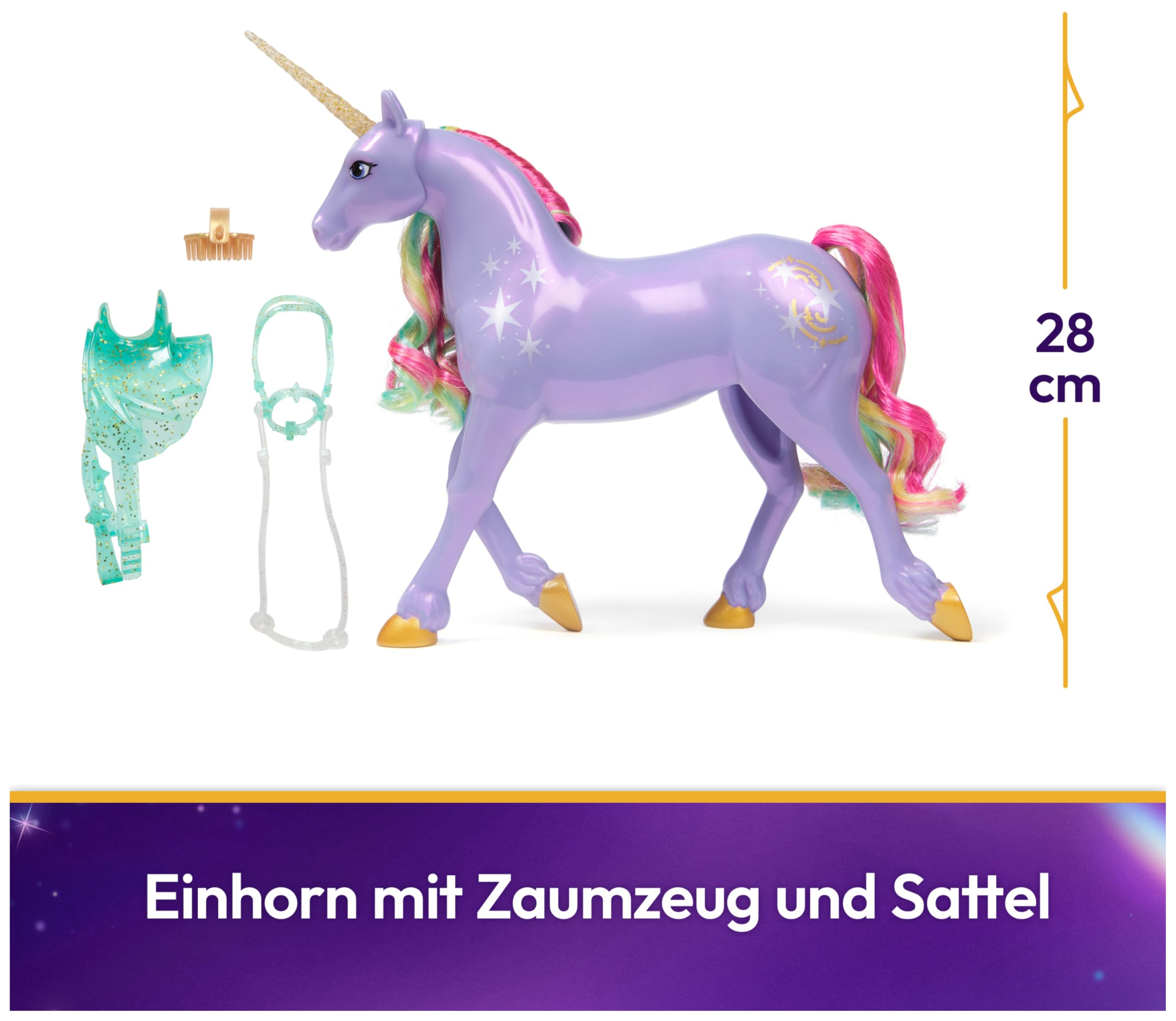 Unicorn Academy Wildstar Einhorn 28 cm mit Sattel Sophia