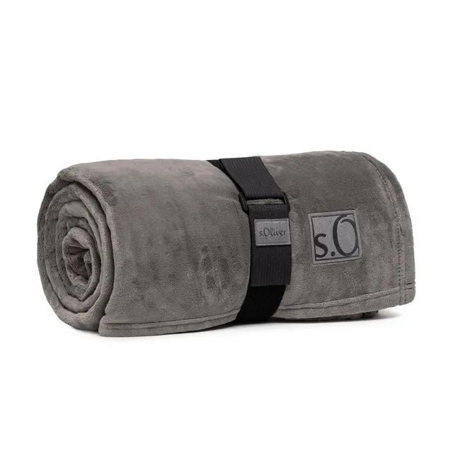 s.Oliver Kuschelsoft Kuscheldecke 150x200 cm Taupe Polyester
