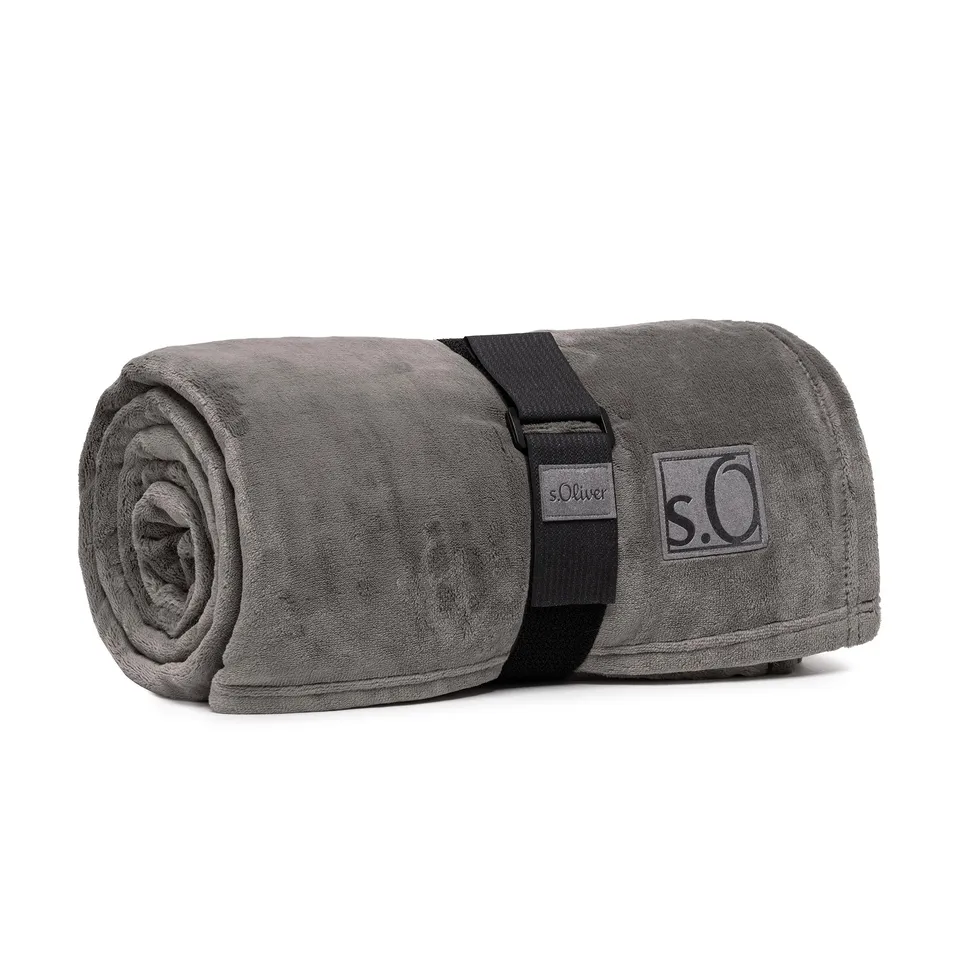 s.Oliver Kuschelsoft Kuscheldecke 150x200 cm Taupe Polyester