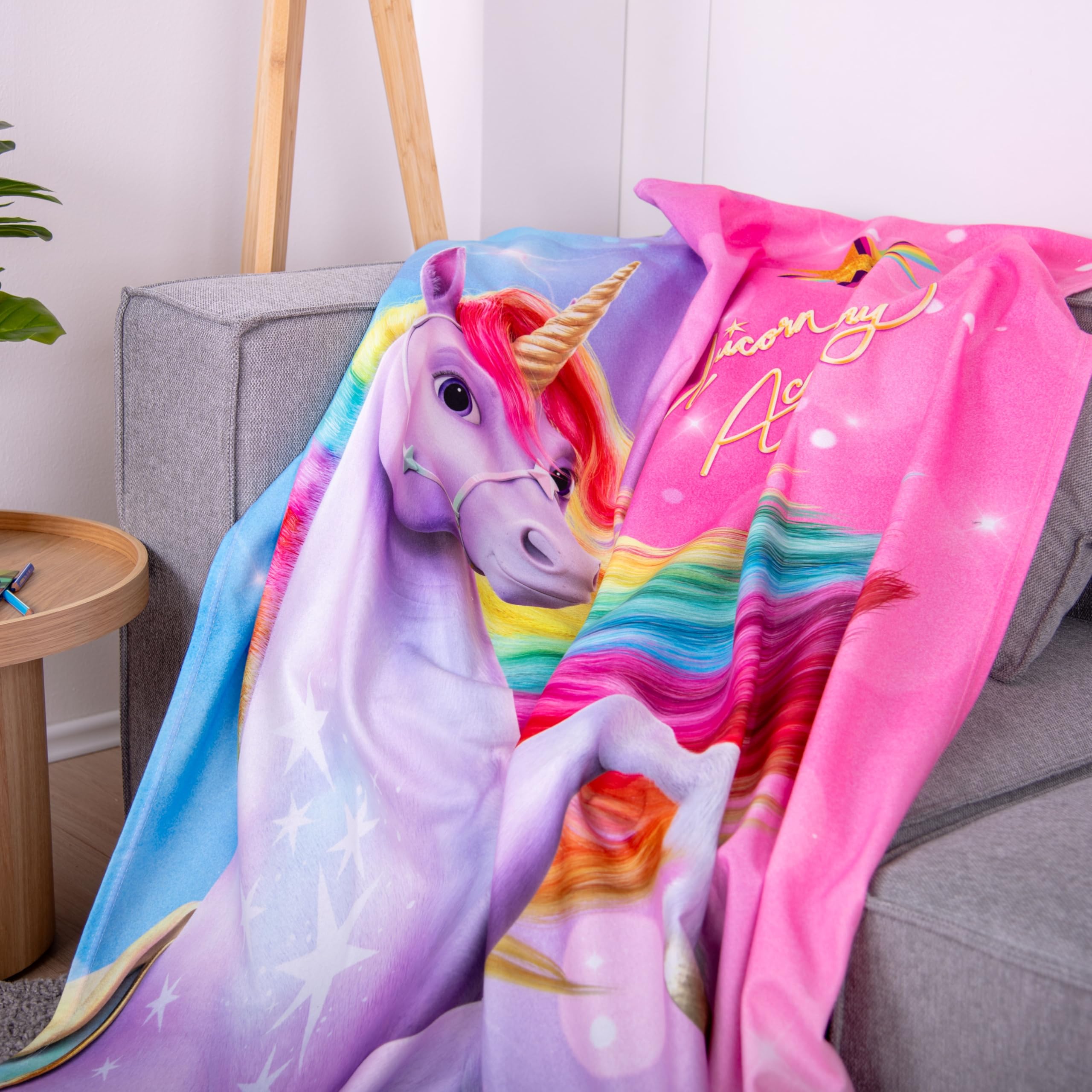 Herding Unicorn Academy Fleecedecke 130x160 mehrfarbig Fleece