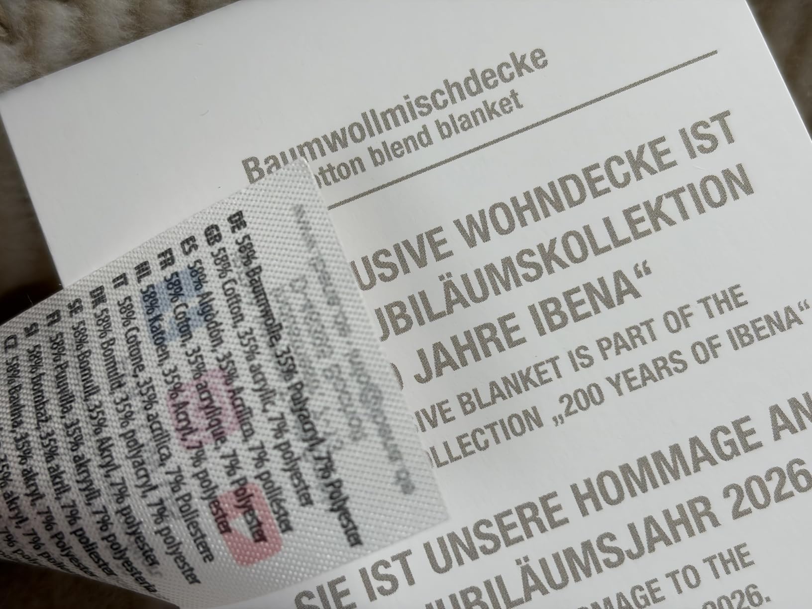 Ibena 1956 Jubiläumsdecke 150x200 cm Mehrfarbig Baumwolle