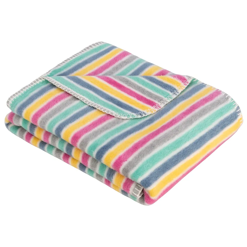 s.Oliver Babydecke 75x100 cm gestreift bunt Baumwollmix weich
