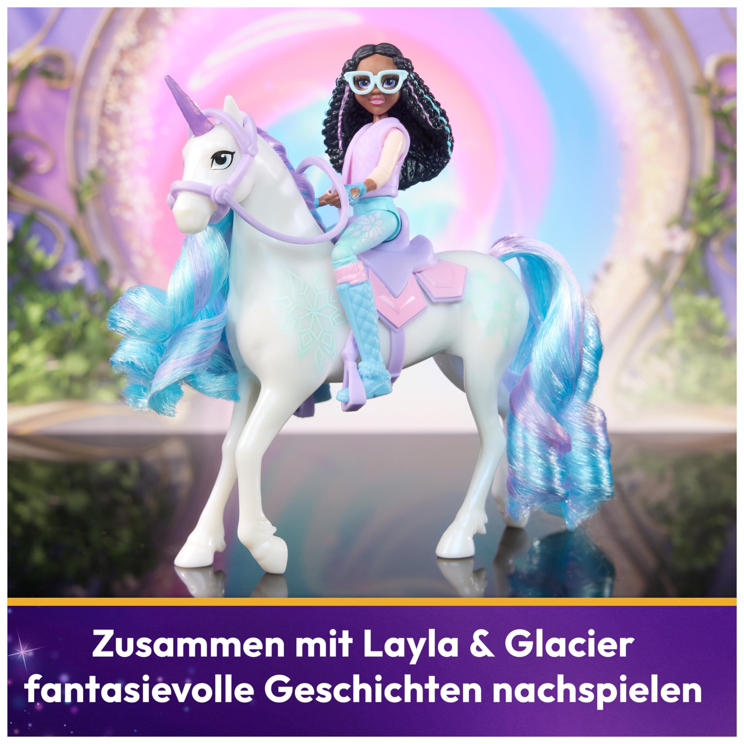 Unicorn Academy Layla und Glacier Puppe Einhorn Set 12cm