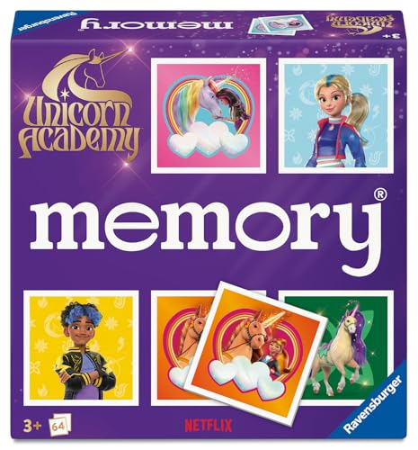Ravensburger Unicorn Academy Memory Spiel ab 3 Jahre 64 Karten