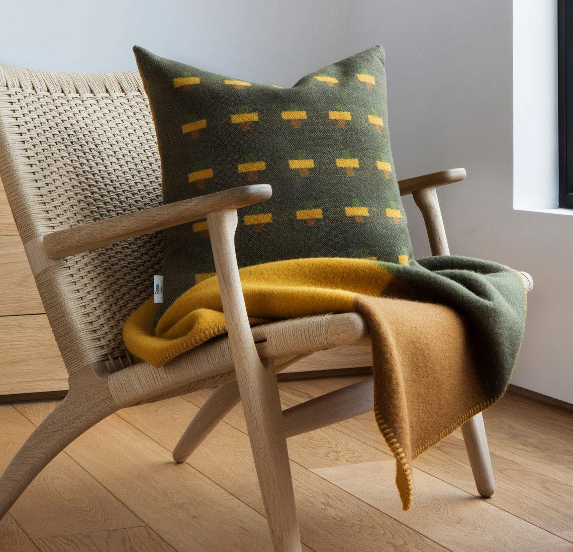 Røros Tweed Syndin Kissen 50x50 Moorland Lammwolle