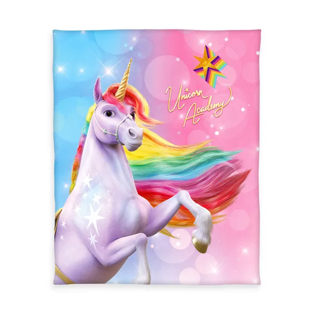 Herding Unicorn Academy Fleecedecke 130x160 mehrfarbig Fleece