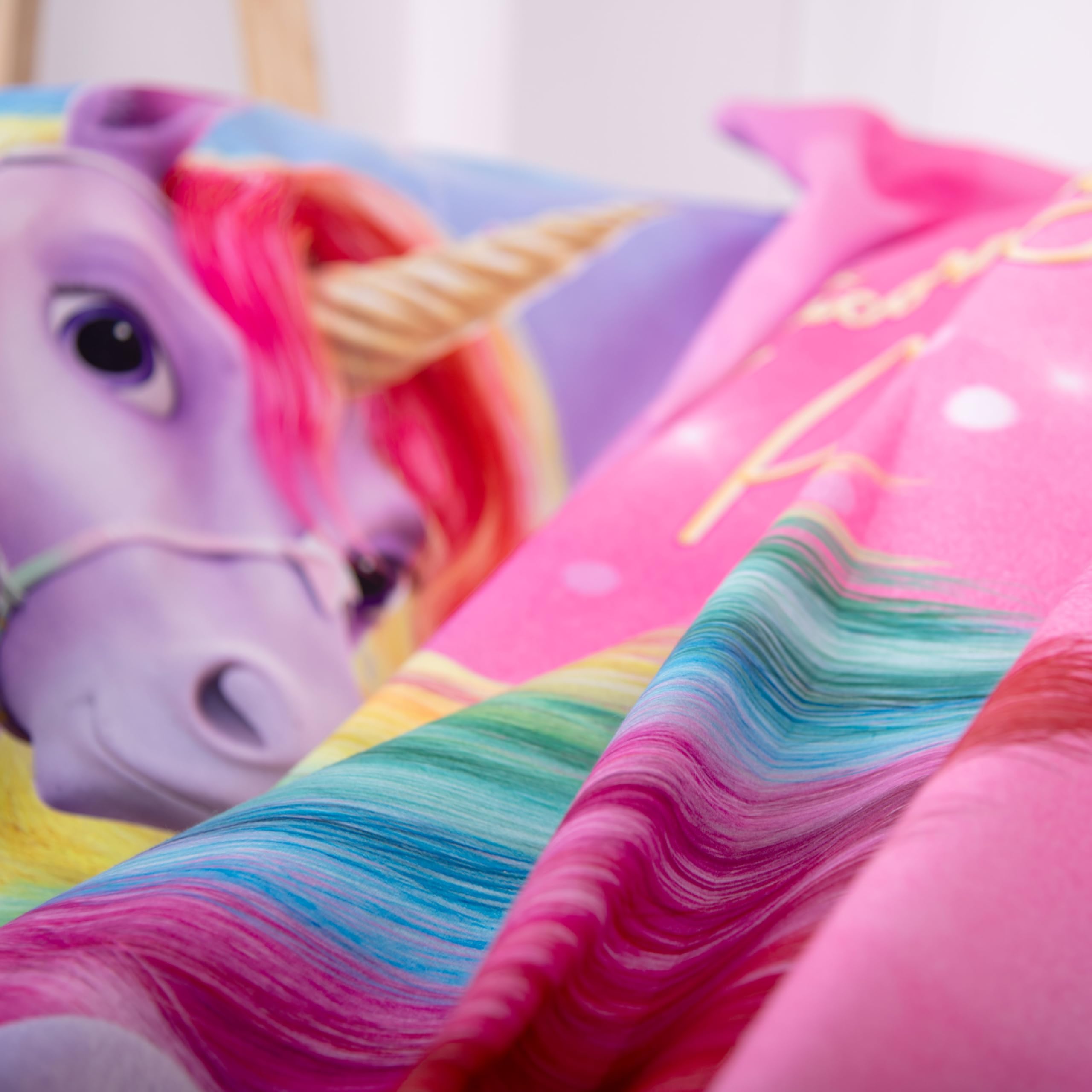 Herding Unicorn Academy Fleecedecke 130x160 mehrfarbig Fleece