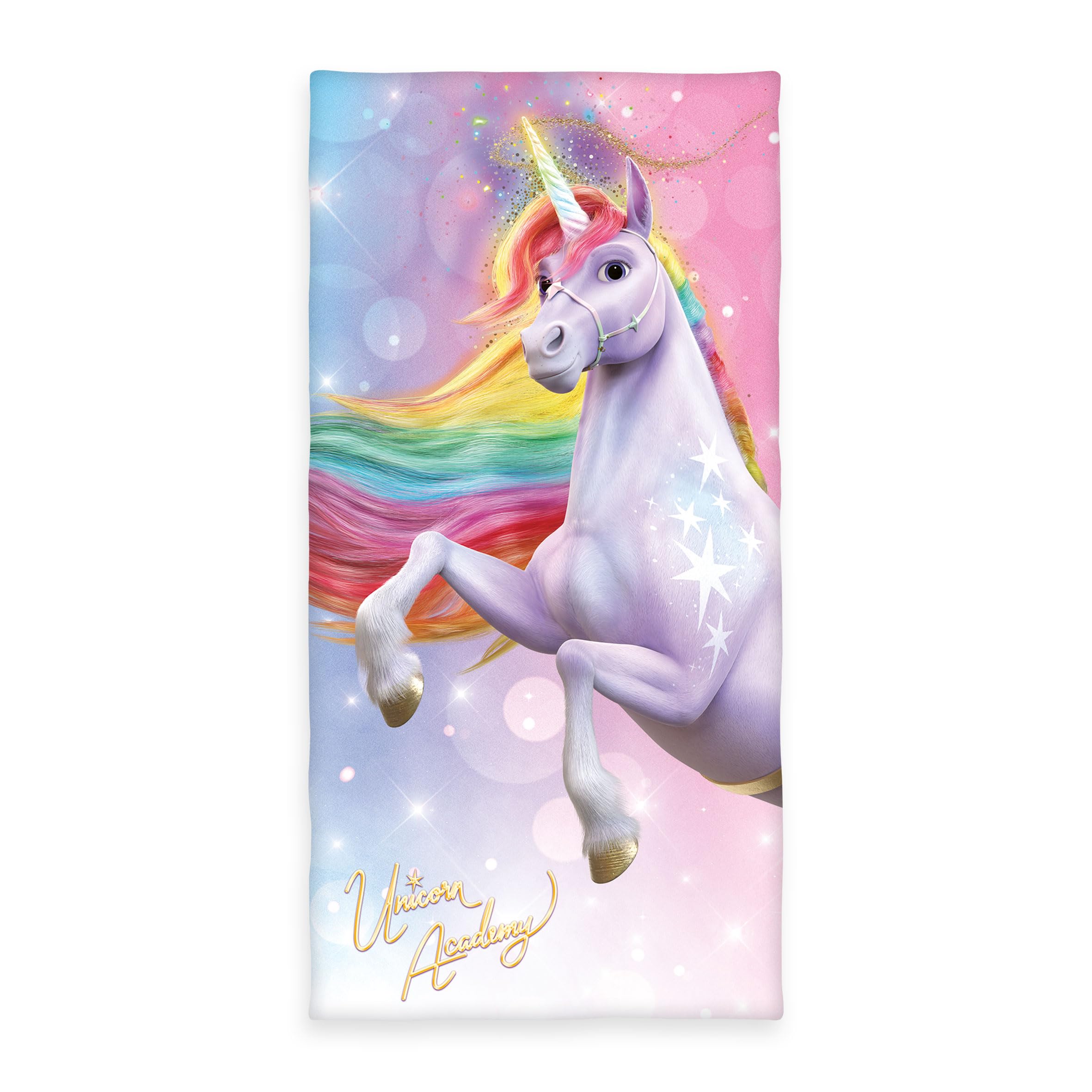 Unicorn Academy Velourstuch 75x150 bunt Baumwolle