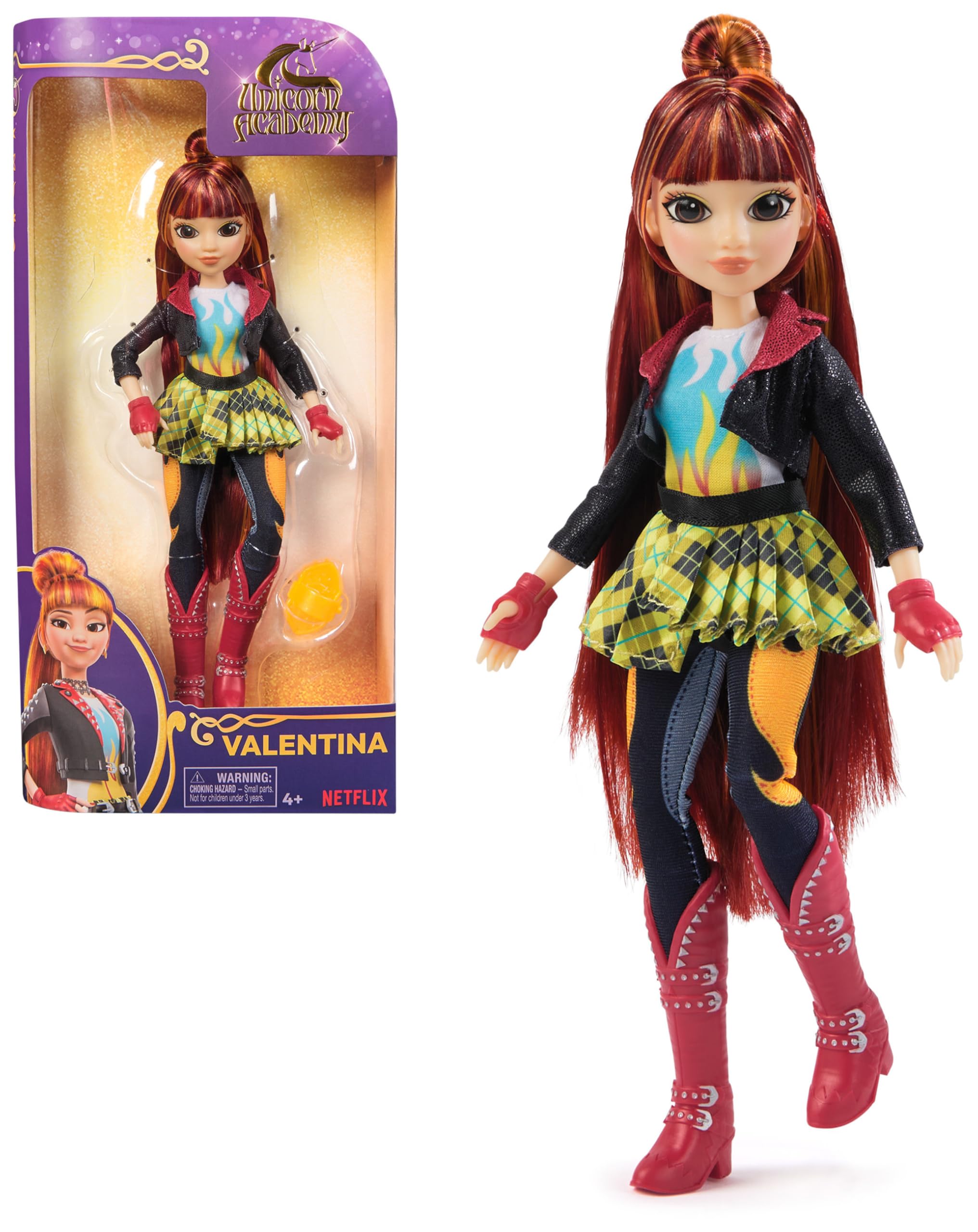 Unicorn Academy Valentina Ankleidepuppe 24 cm mit 5 Accessoires