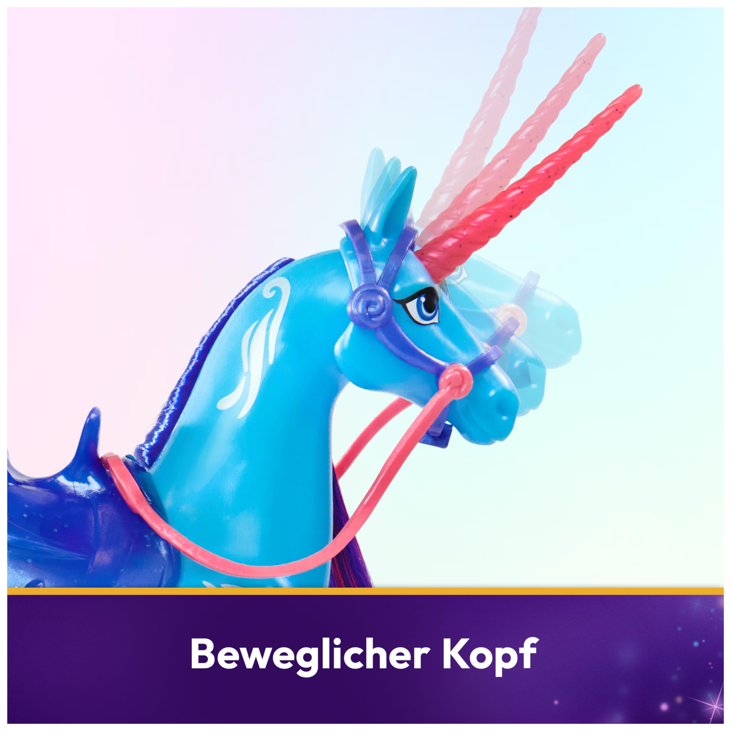 Unicorn Academy River Einhorn 28 cm blau mit Sattel