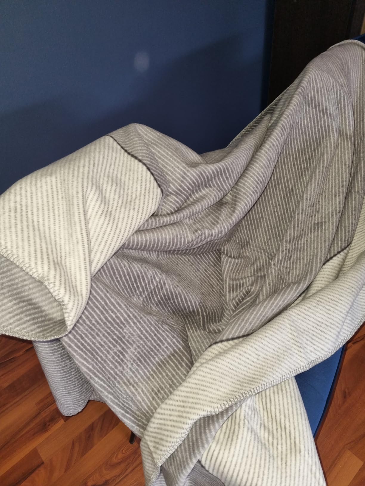 IBENA Austin Kuscheldecke 150x200 grün Streifen Baumwolle