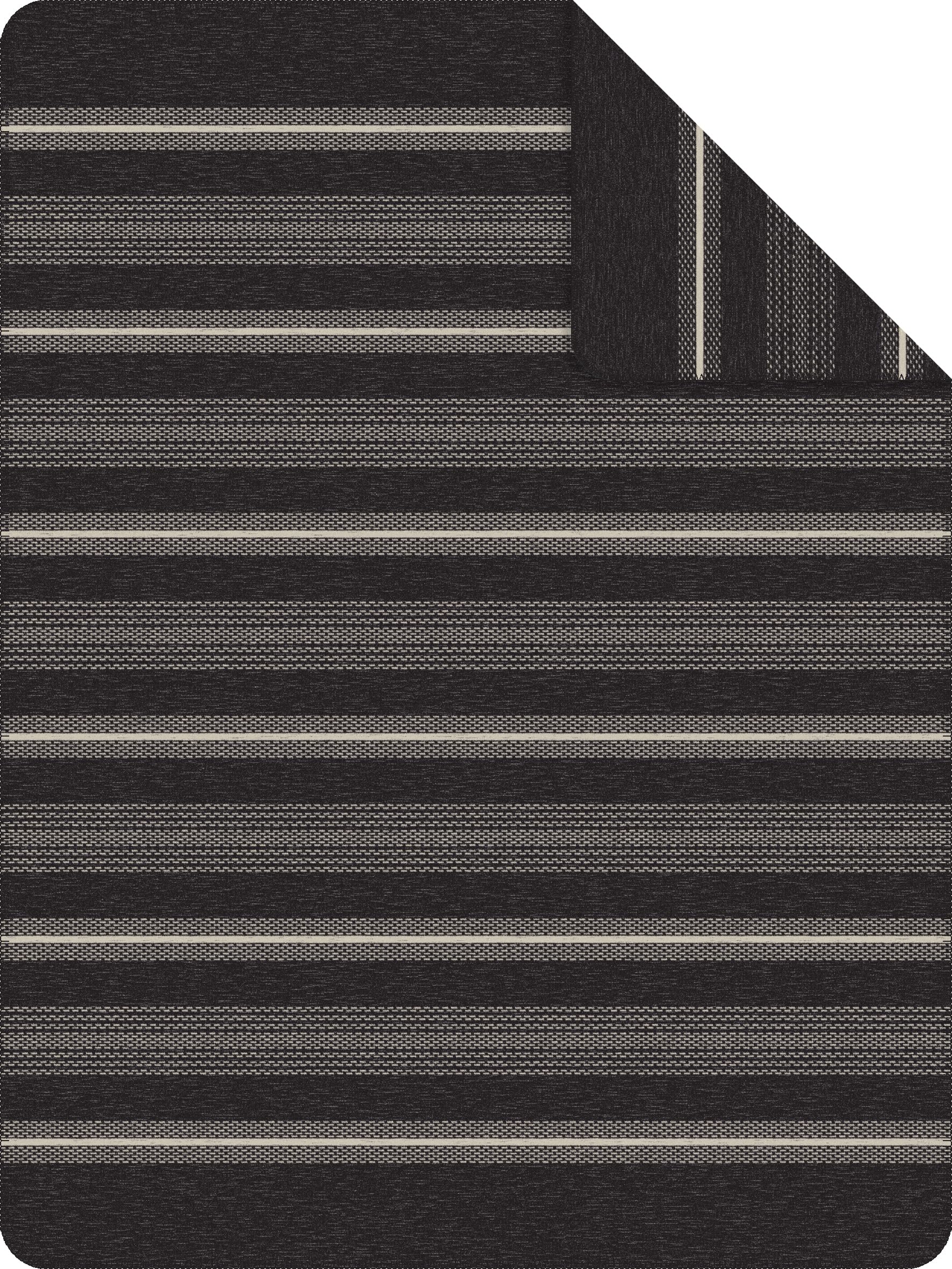 IBENA Cartagena Kuscheldecke 150x200 Schwarz Streifen