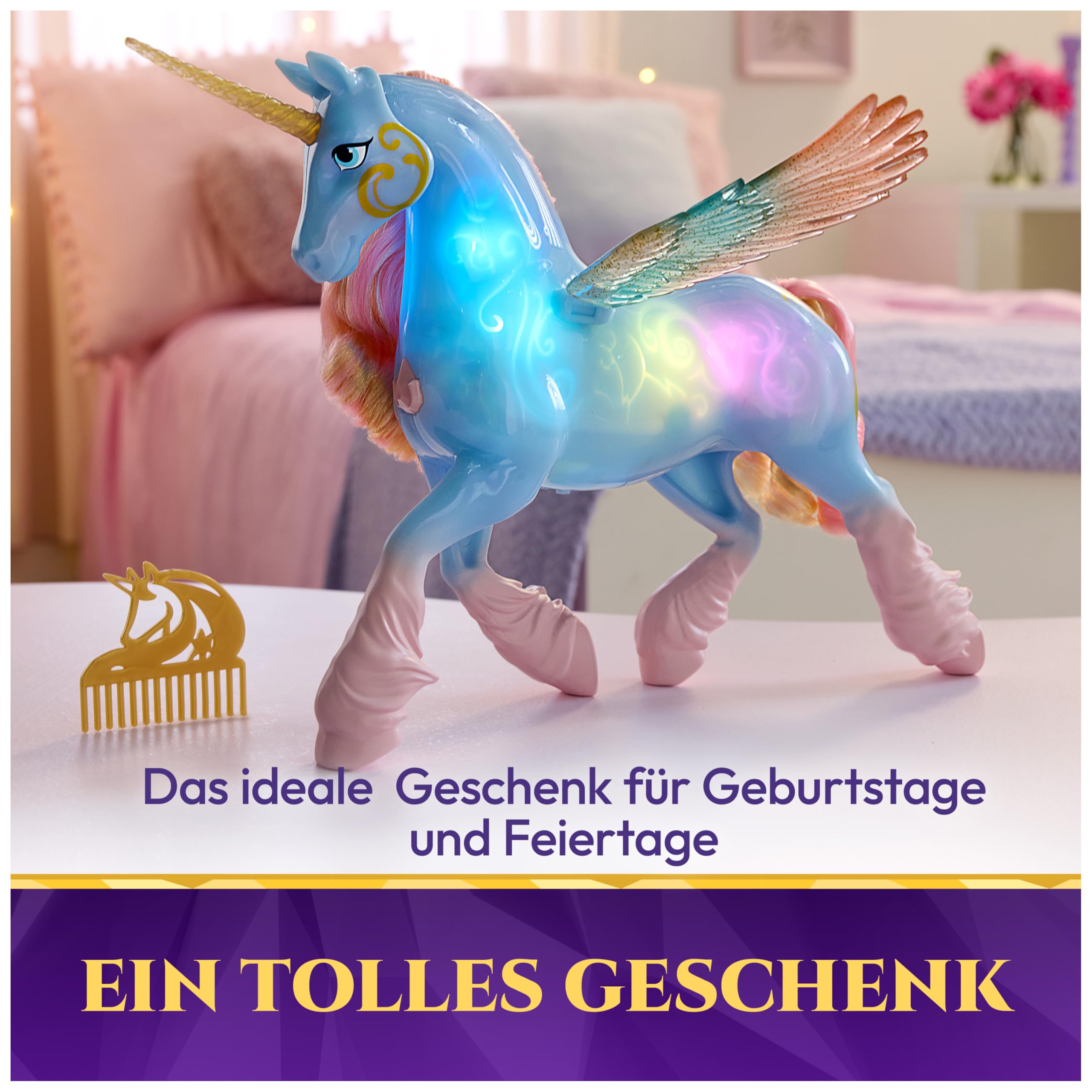 Unicorn Academy Glow Magic Skywind Einhorn interaktiv Figur