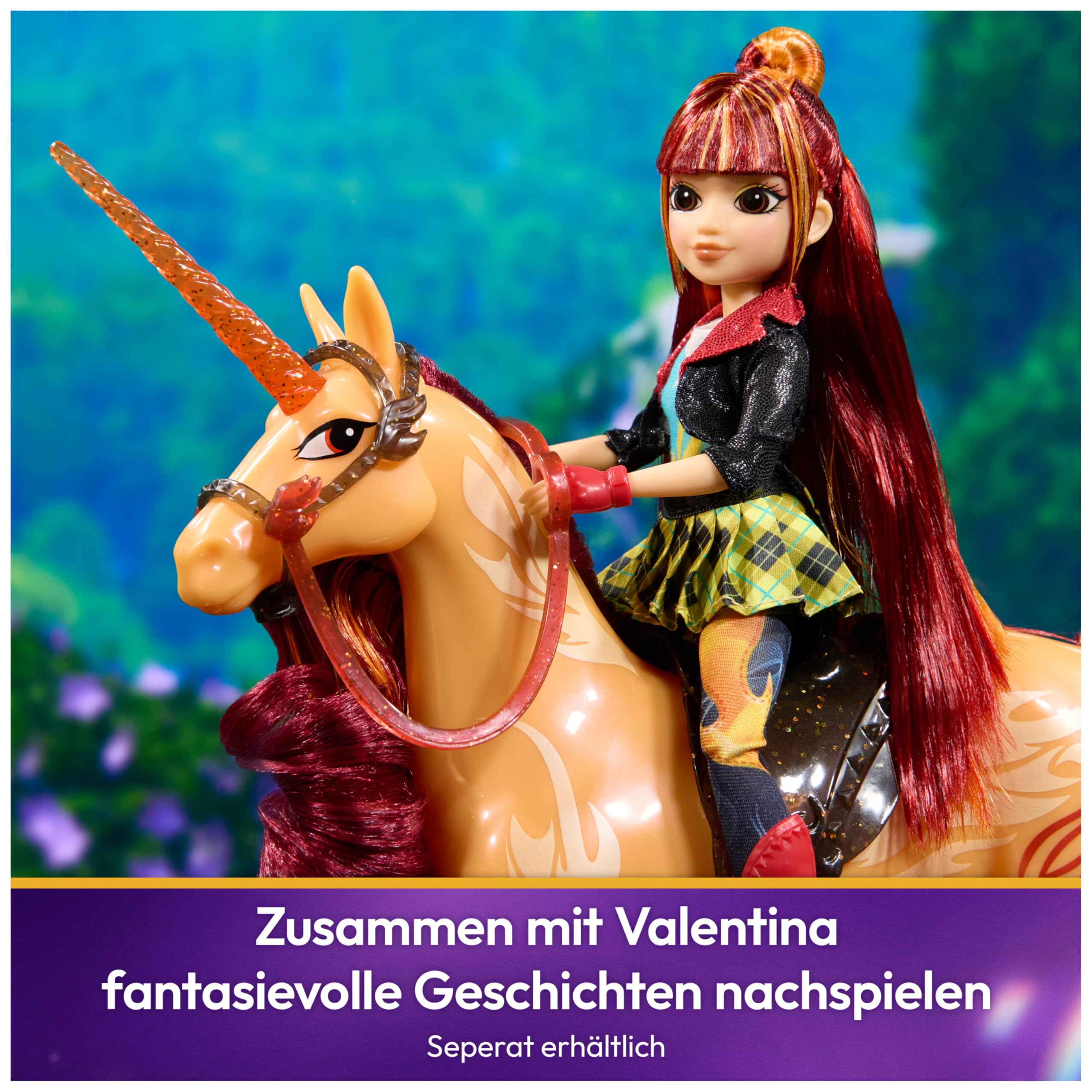 Unicorn Academy Cinder Einhorn 28cm mit Sattel Bürste