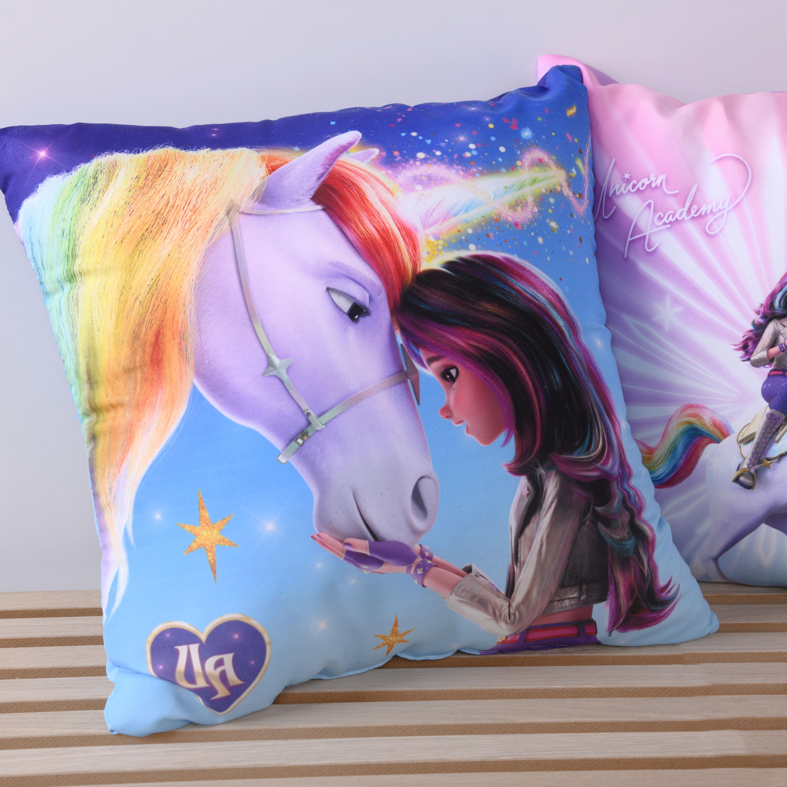 Unicorn Academy Dekokissen 3er-Set 40x40 cm Mehrfarbig