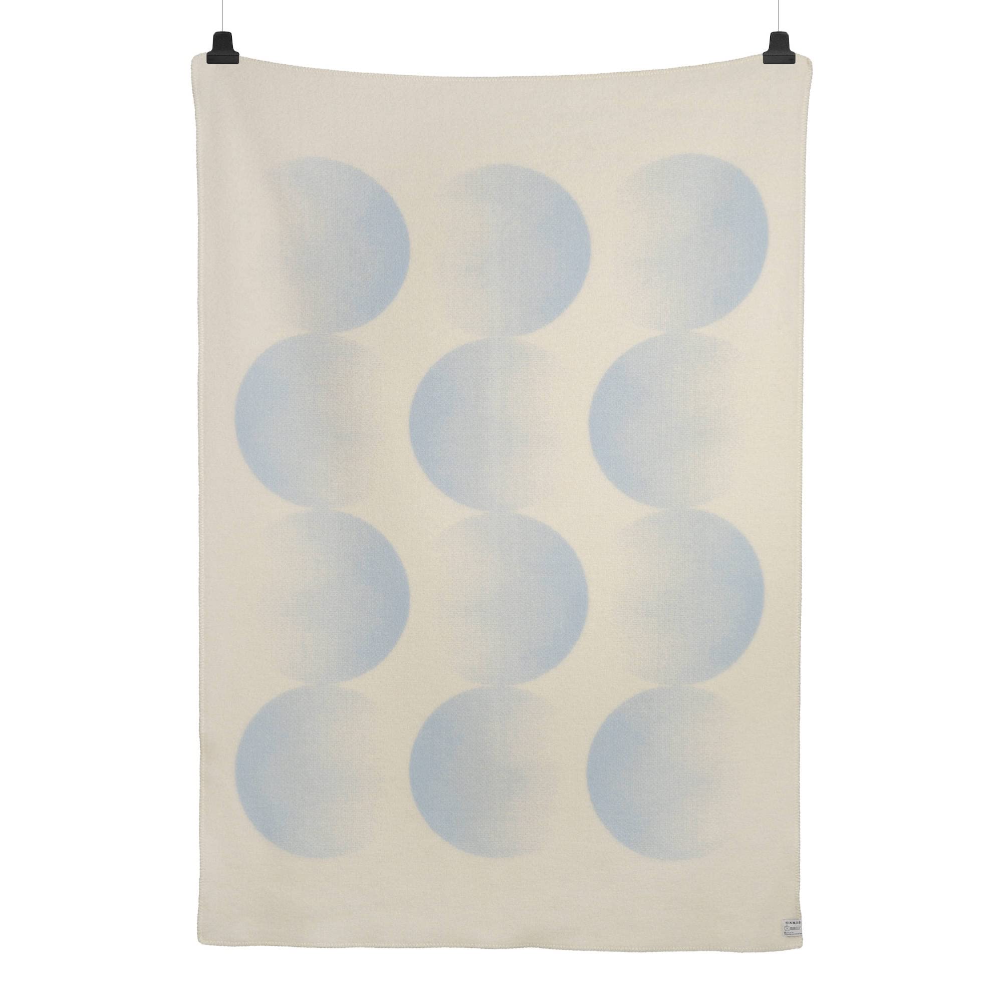 Røros Tweed Moon Wolldecke 135x200 Lammwolle Crescent Blue