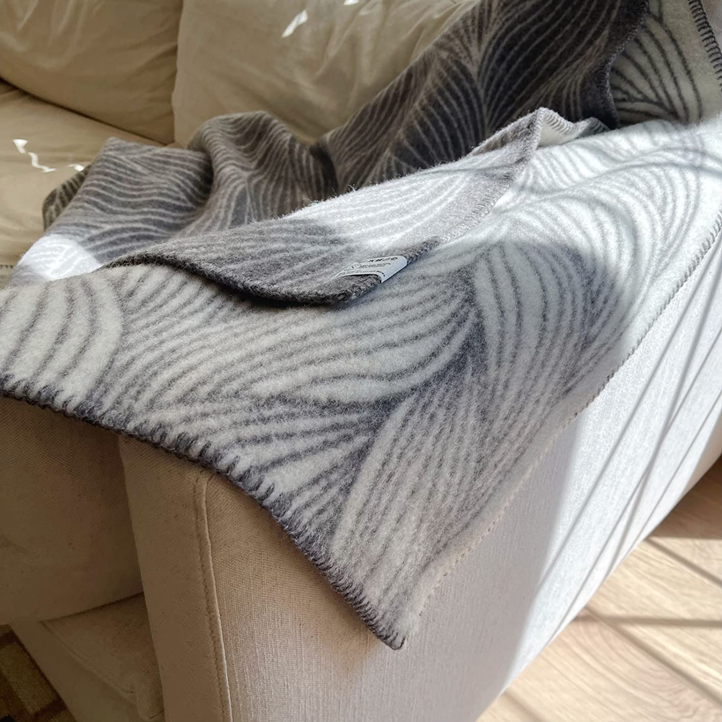 Røros Tweed Naturpledd Flette Wolldecke 135x200 Lammwolle