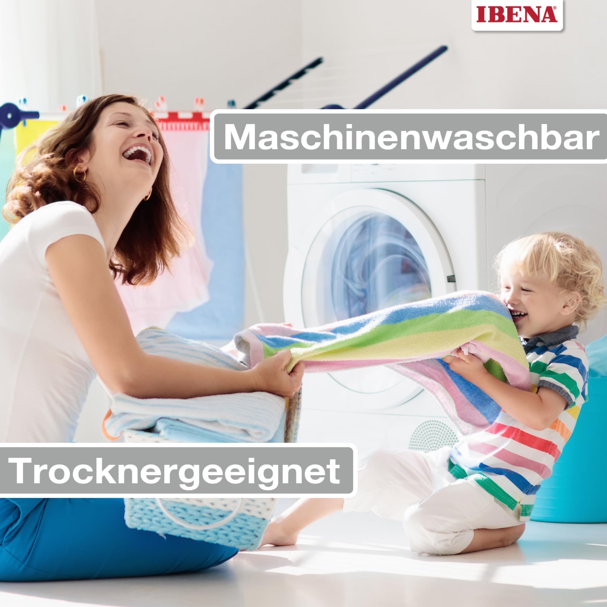 IBENA Porto Kinderdecke 100x150 Silbergrau Baumwolle