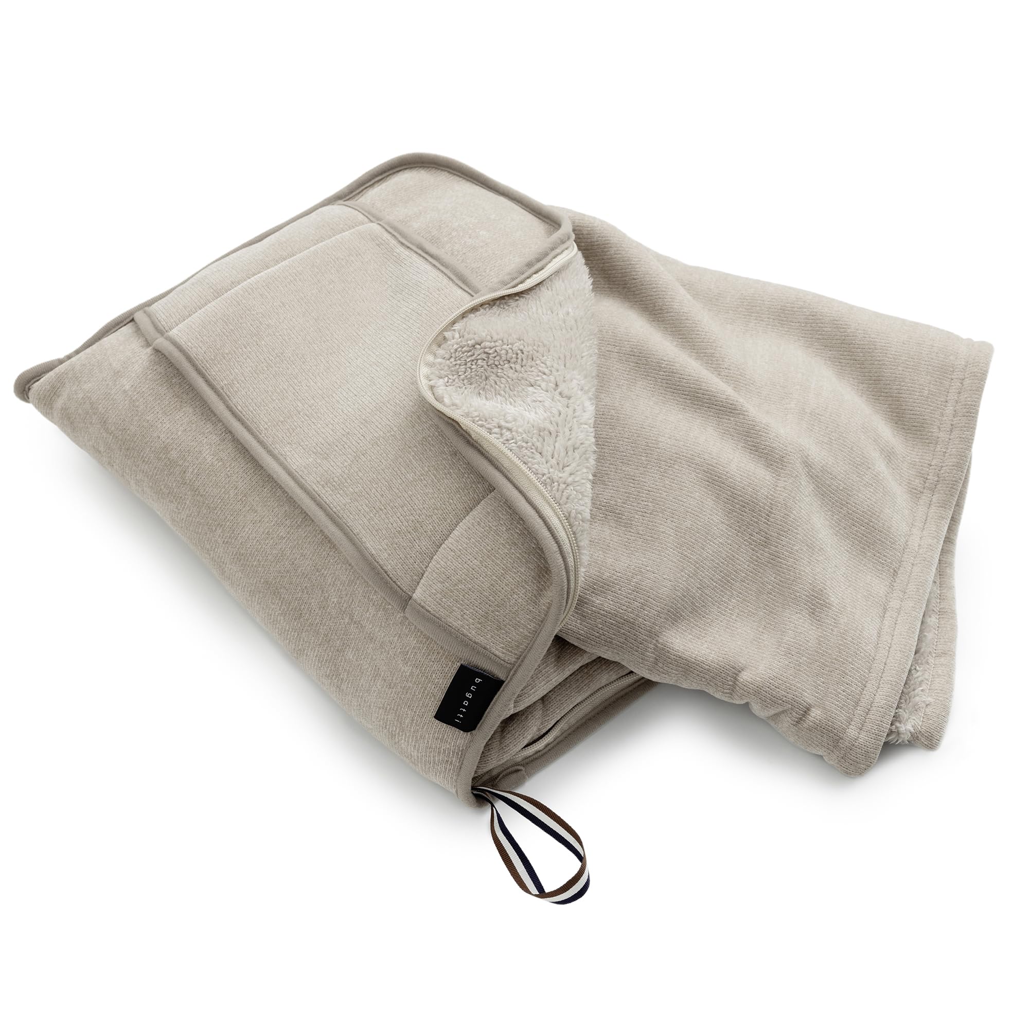 bugatti Reisedecke 130x150 cm Beige mit Kissen 2 in 1