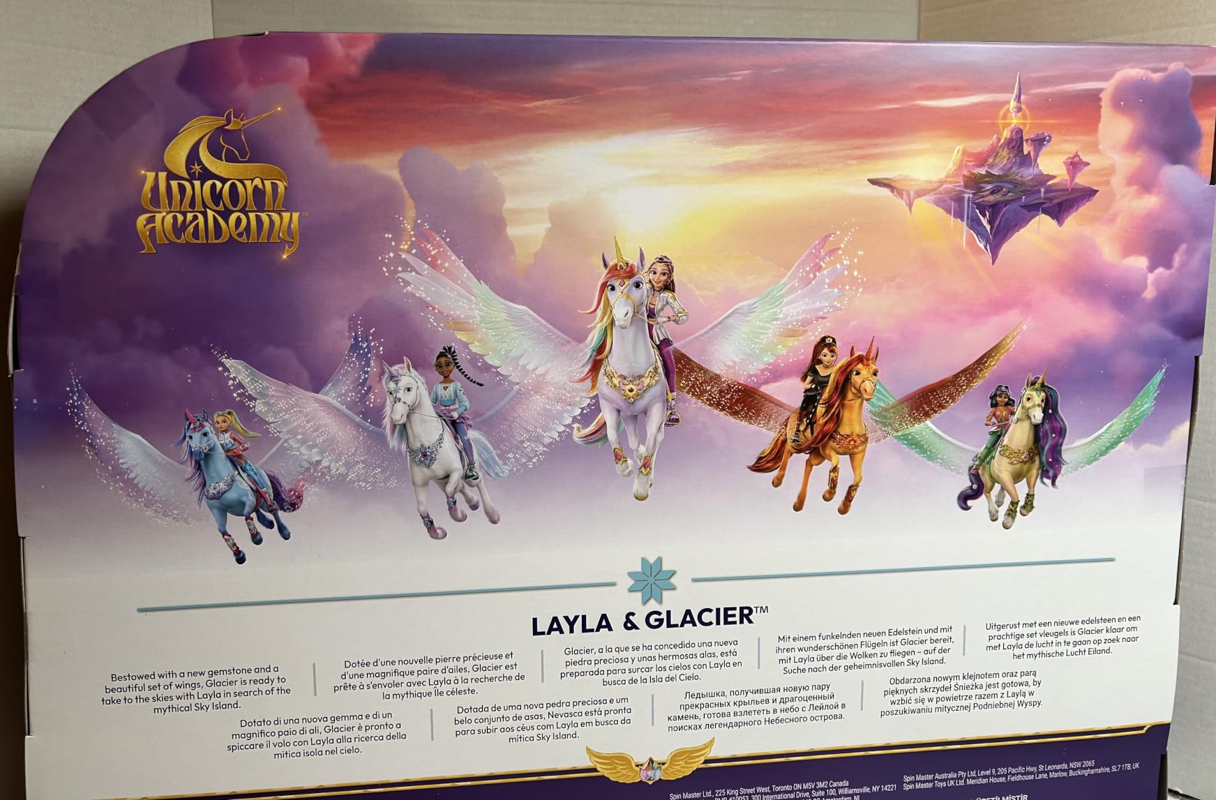 Unicorn Academy Layla und Glacier Spielset mit Licht und Sound