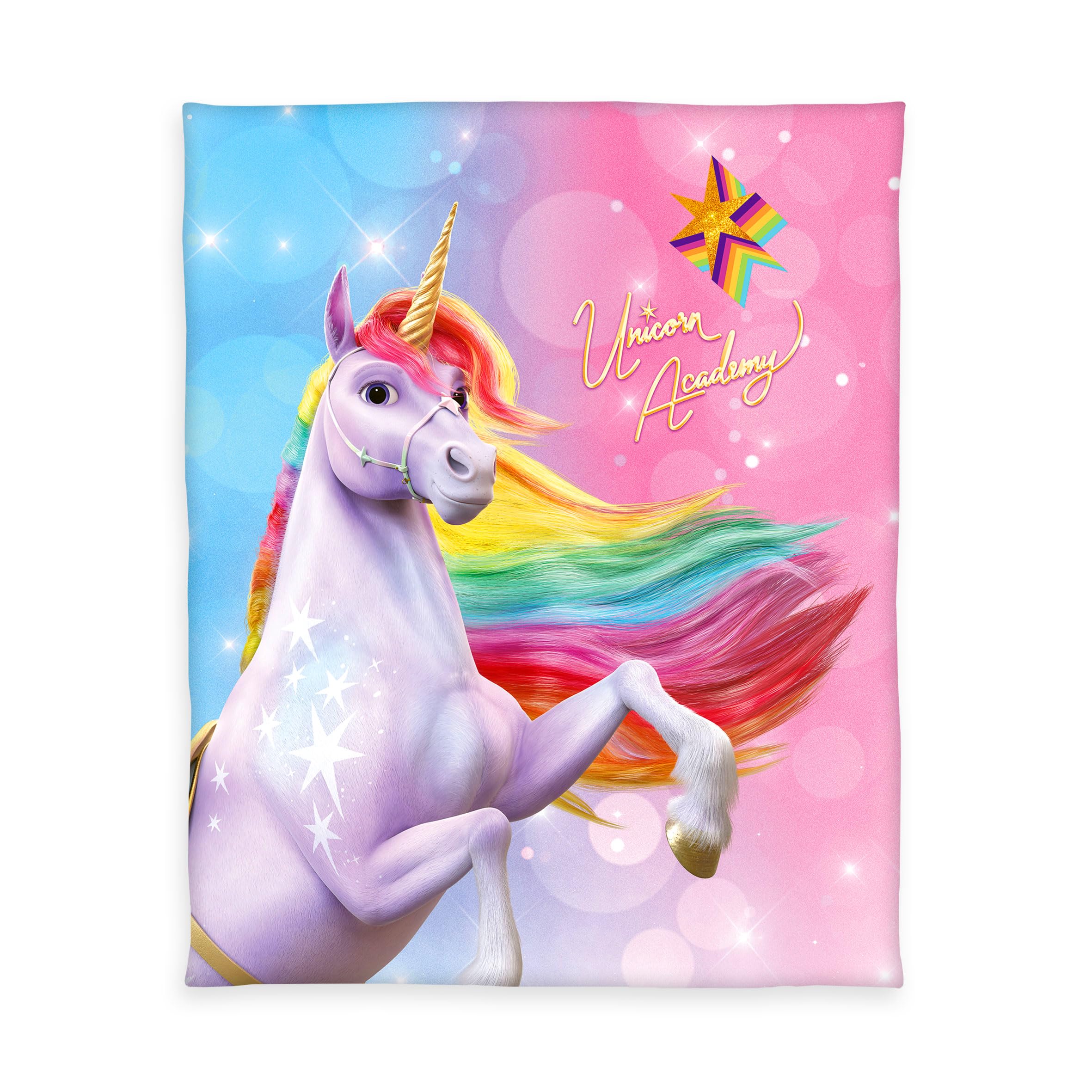 Herding Unicorn Academy Fleecedecke 130x160 mehrfarbig Fleece