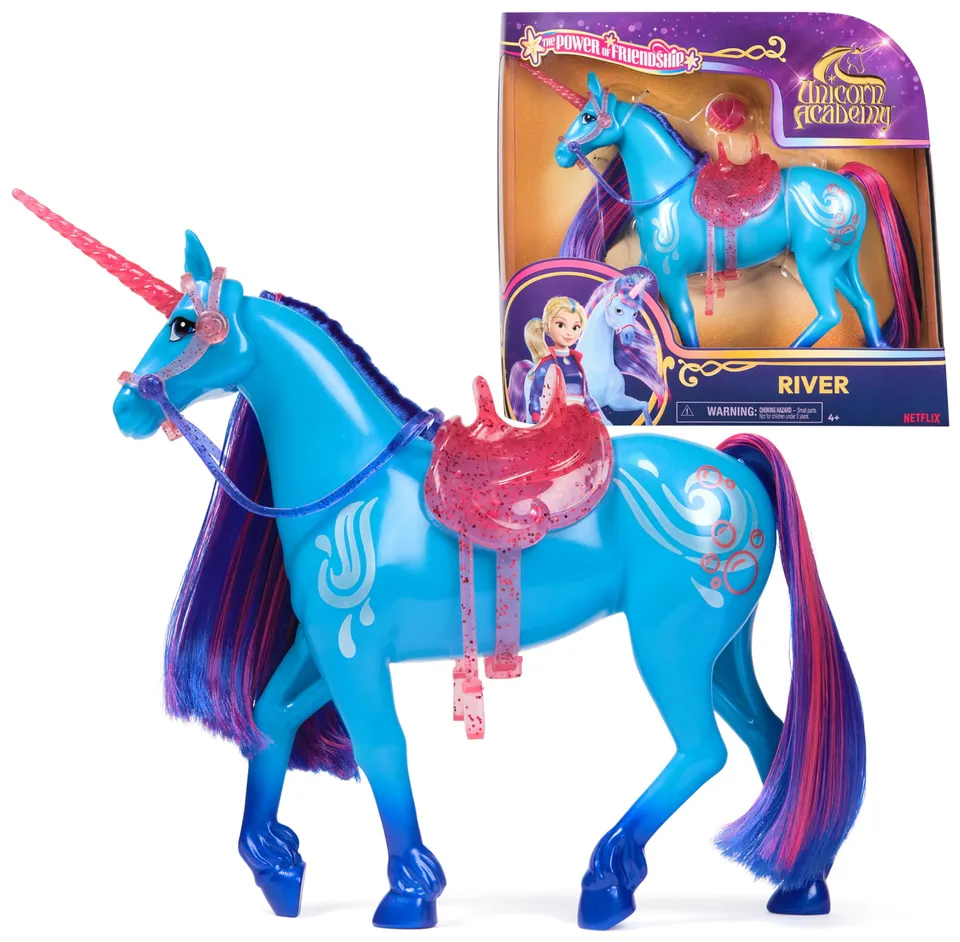 Unicorn Academy River Einhorn 28 cm mit Sattel