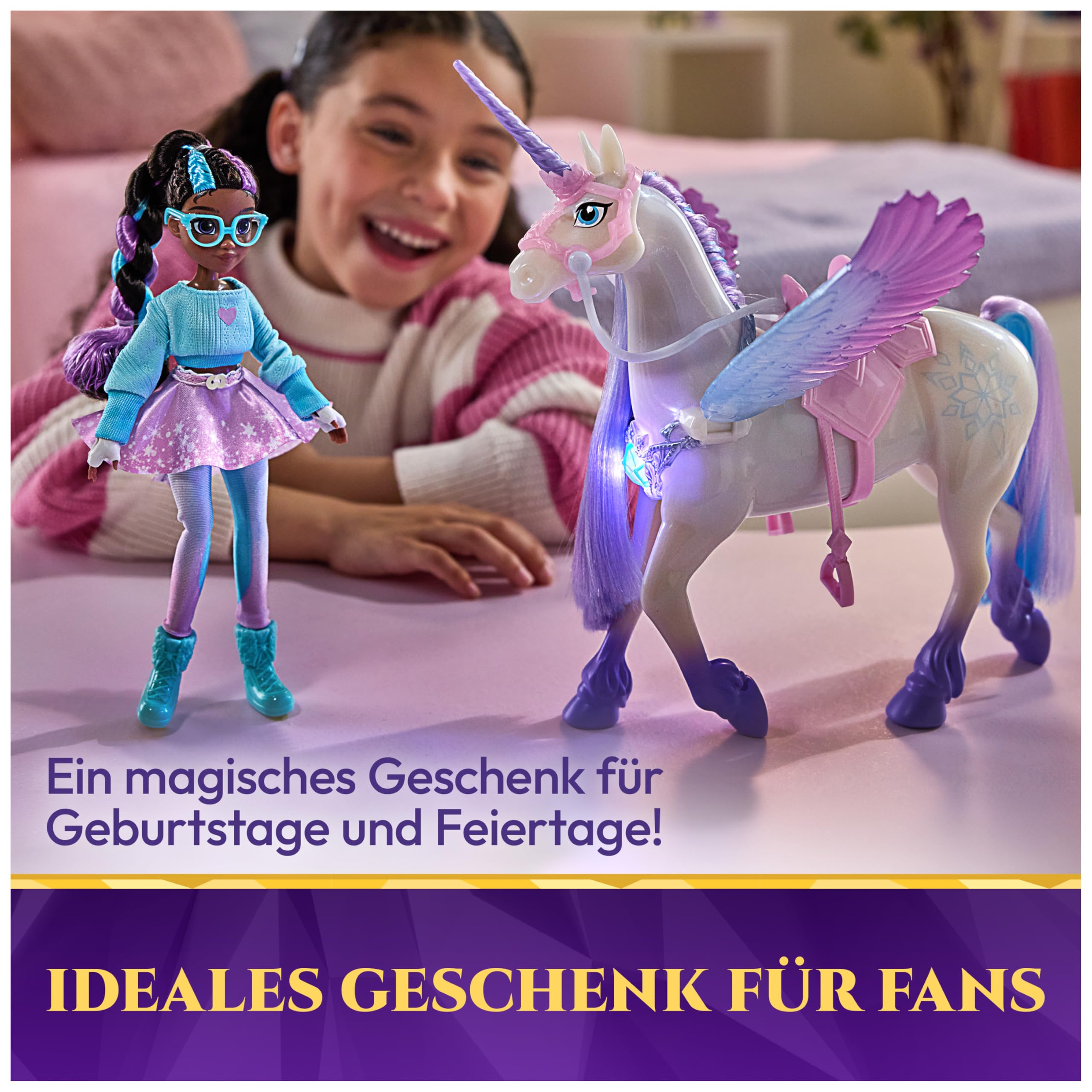 Unicorn Academy Layla und Glacier Spielset mit Licht und Sound