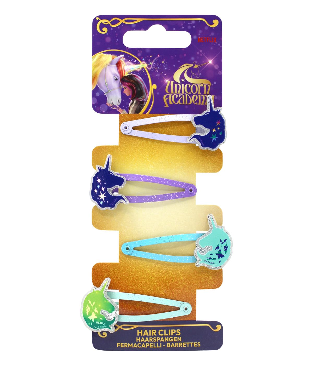 Unicorn Academy Haarspangen 4er-Set Wildstar Leaf Kinder