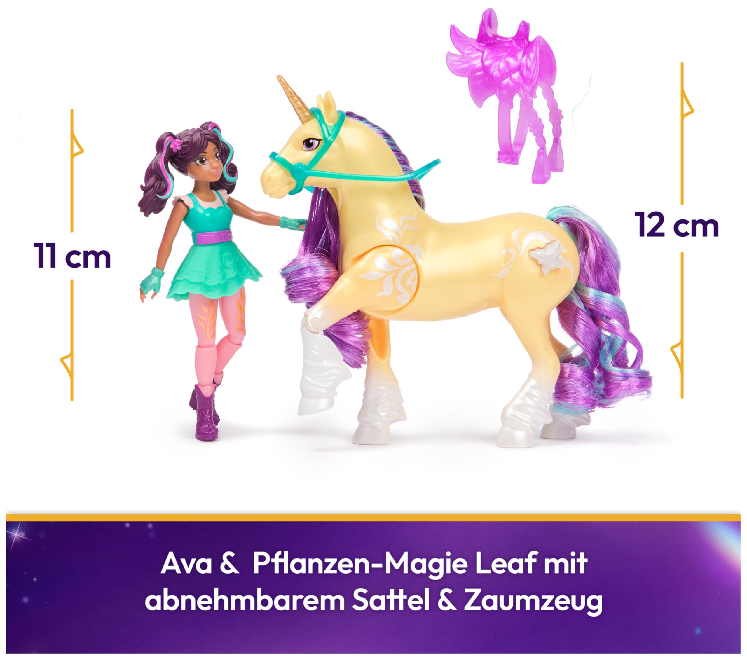 Unicorn Academy Ava & Leaf Licht-Magie-Set 12 cm ab 4 J.