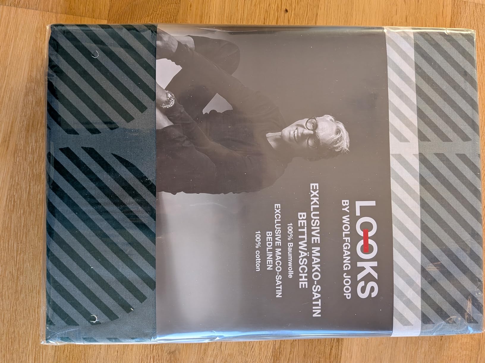 LOOKS by Wolfgang Joop Bettwäsche 155x220 grau Satin Baumwolle
