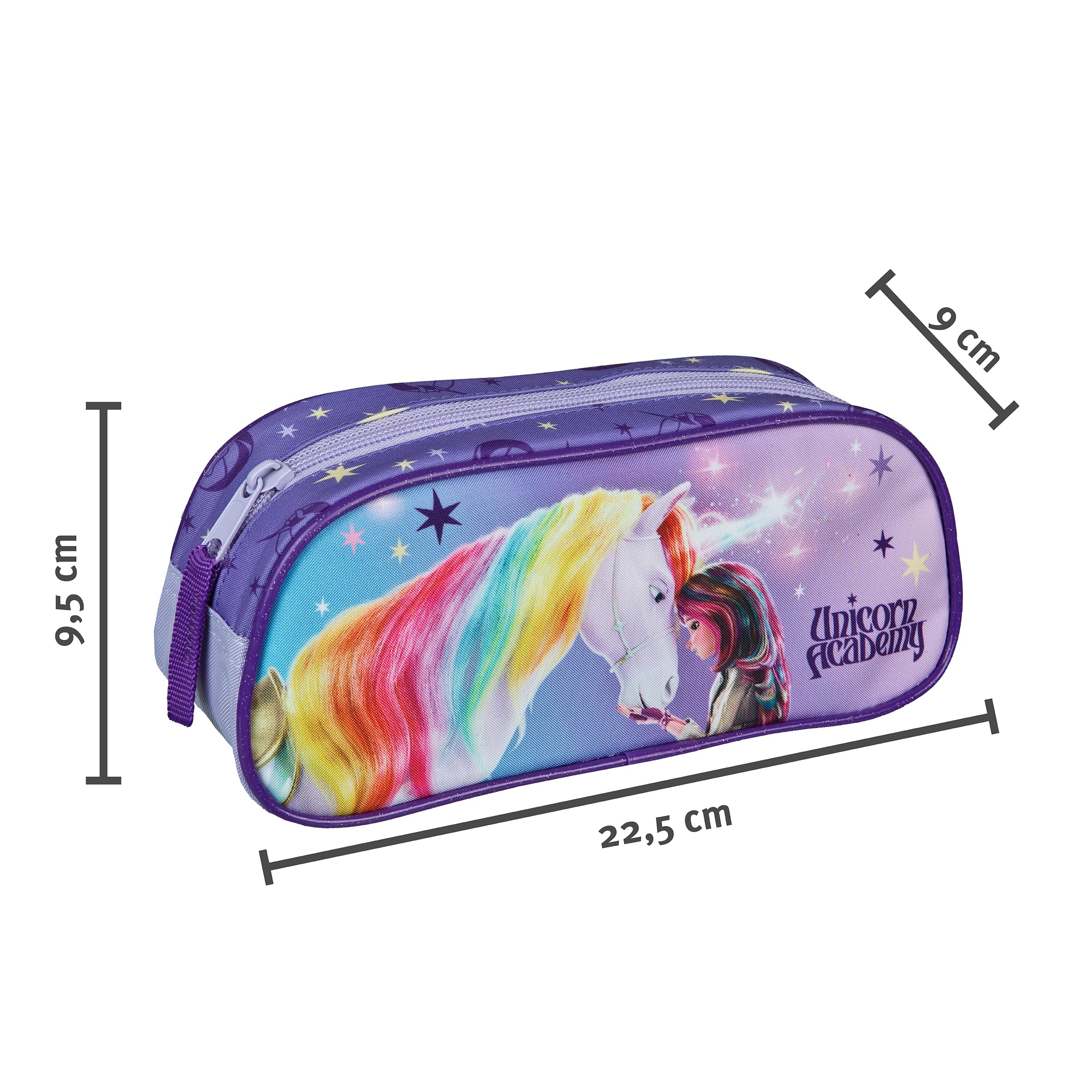 Undercover Unicorn Academy Federmäppchen Einhorn 22x9,5x9 cm