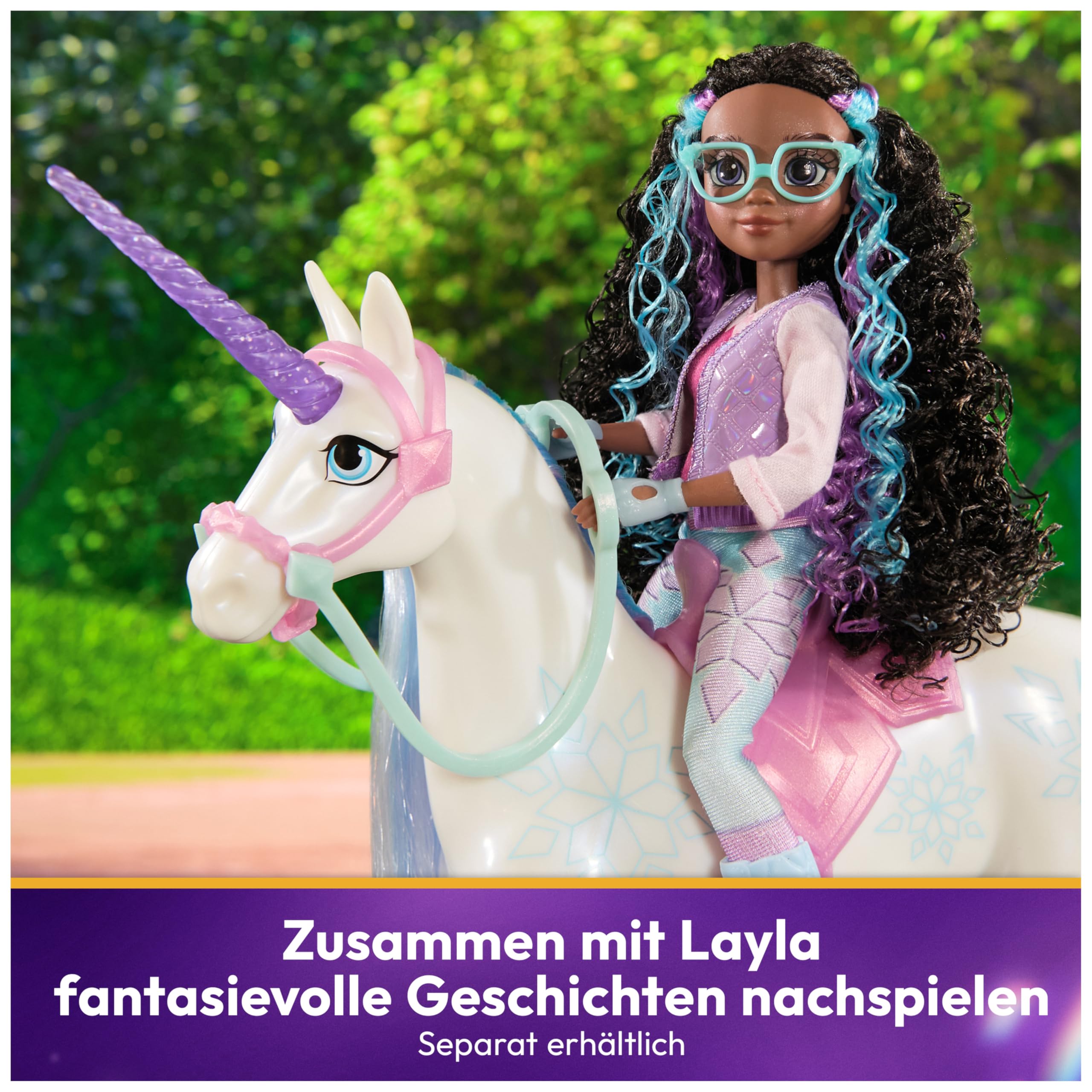 Unicorn Academy Glacier Einhorn 28 cm mit Sattel