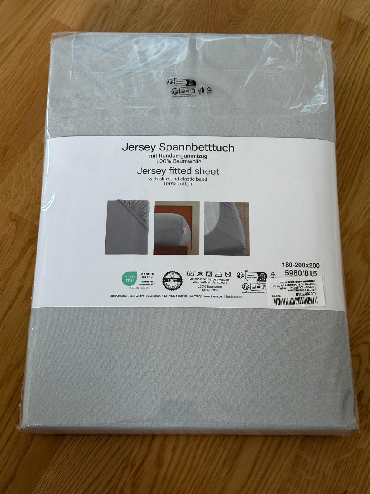 s.Oliver Spannbettlaken 180x200 Baumwolle hellgrün blickdicht