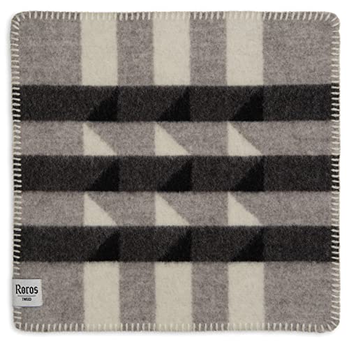 Røros Tweed Kvam Sitzunterlage 45x45 Lammwolle Greyscale