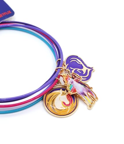Unicorn Academy Armbänder 5er Metall mit Anhängern für Mädchen