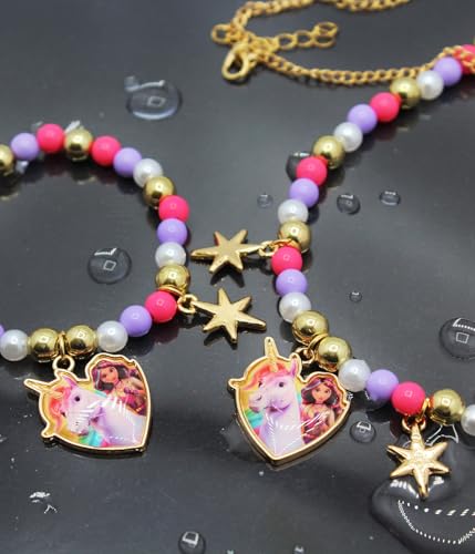 Unicorn Academy Schmuckset Kette Armband Stern Plastik