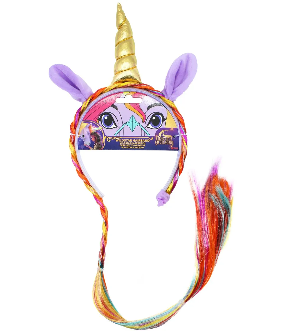Unicorn Academy Wildstar Haarreifen Einhorn mit Regenbogenhaar