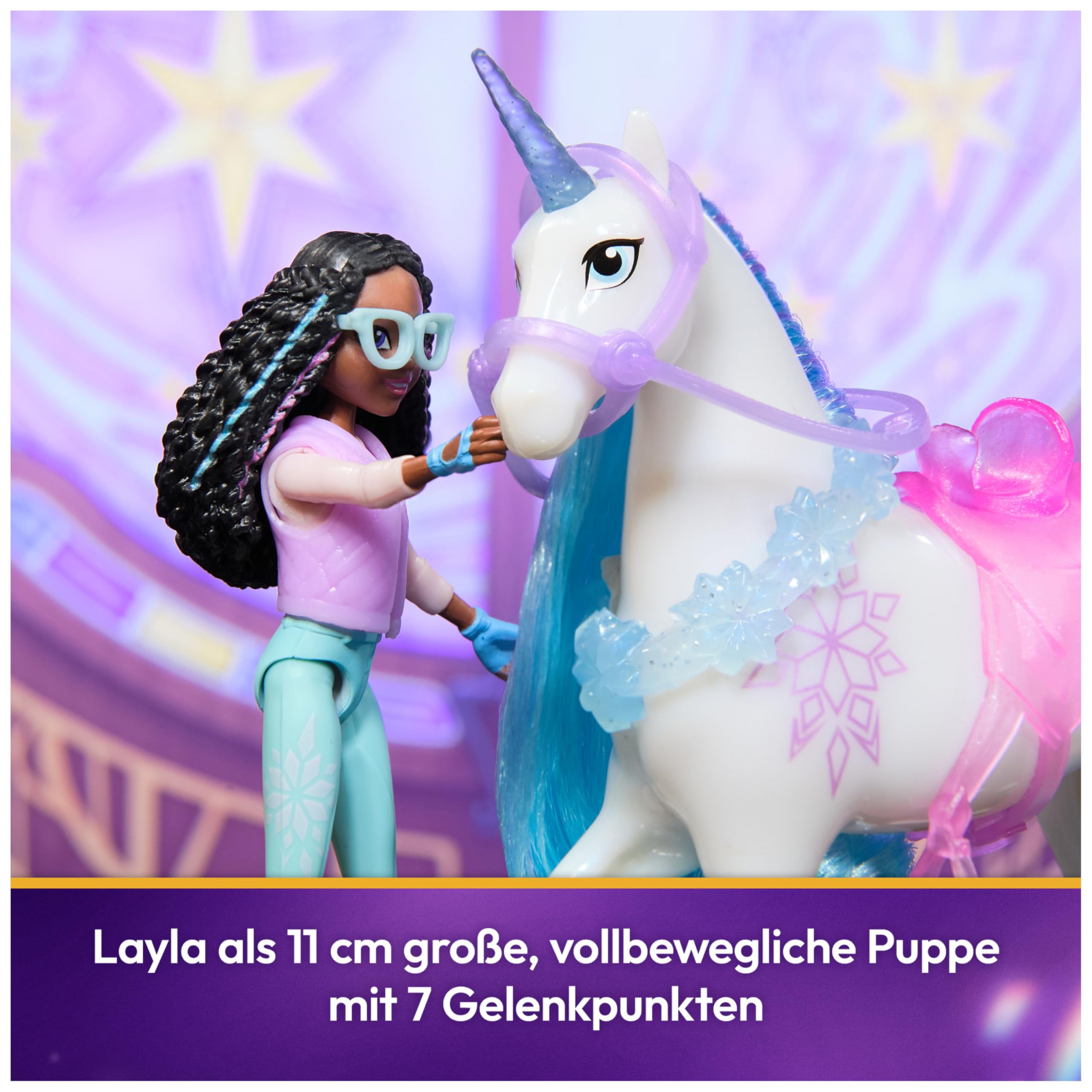 Unicorn Academy Layla und Glacier Spielfiguren-Set 12 cm Sattel