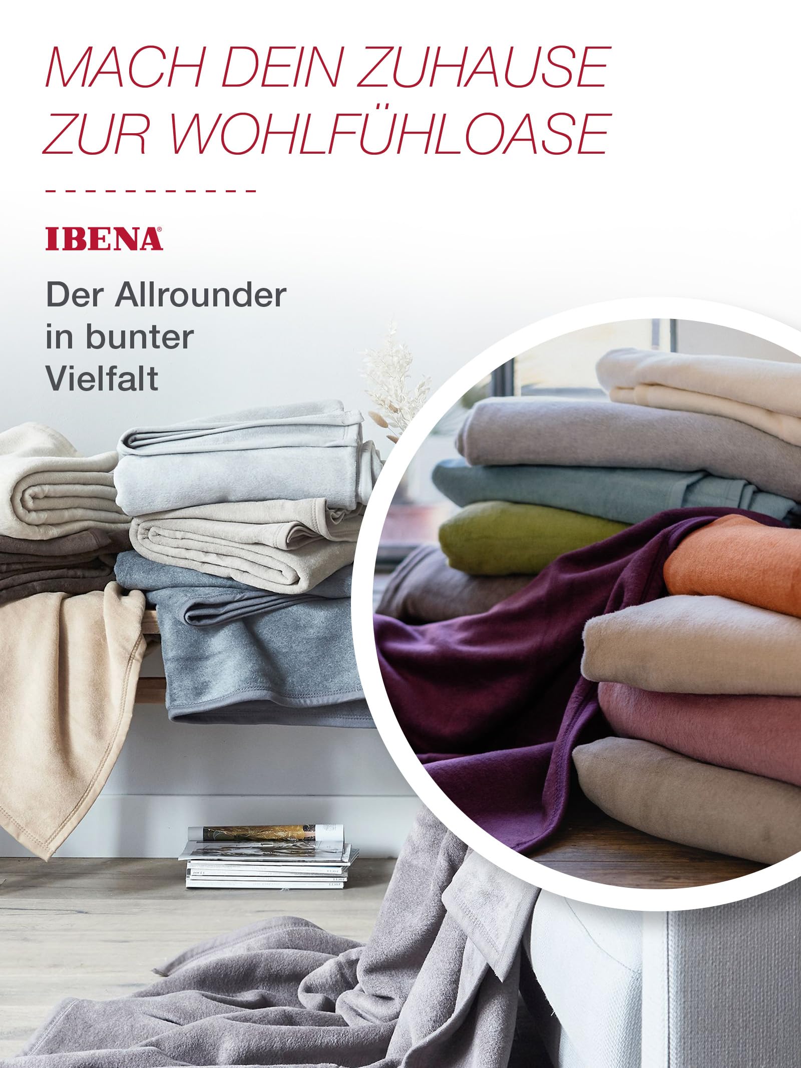 IBENA Porto Kuscheldecke 150x200 cm Camel Baumwollmix