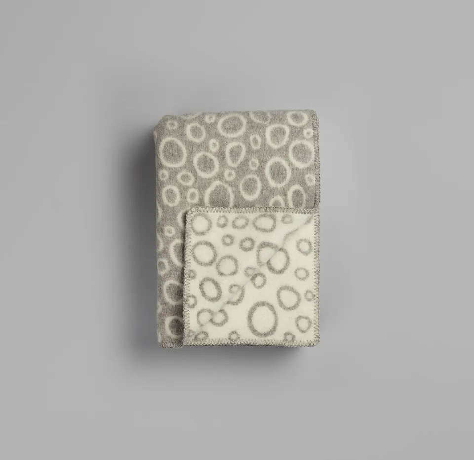 Røros Tweed Throws Champagnebobler Wolldecke 135x200 Muster