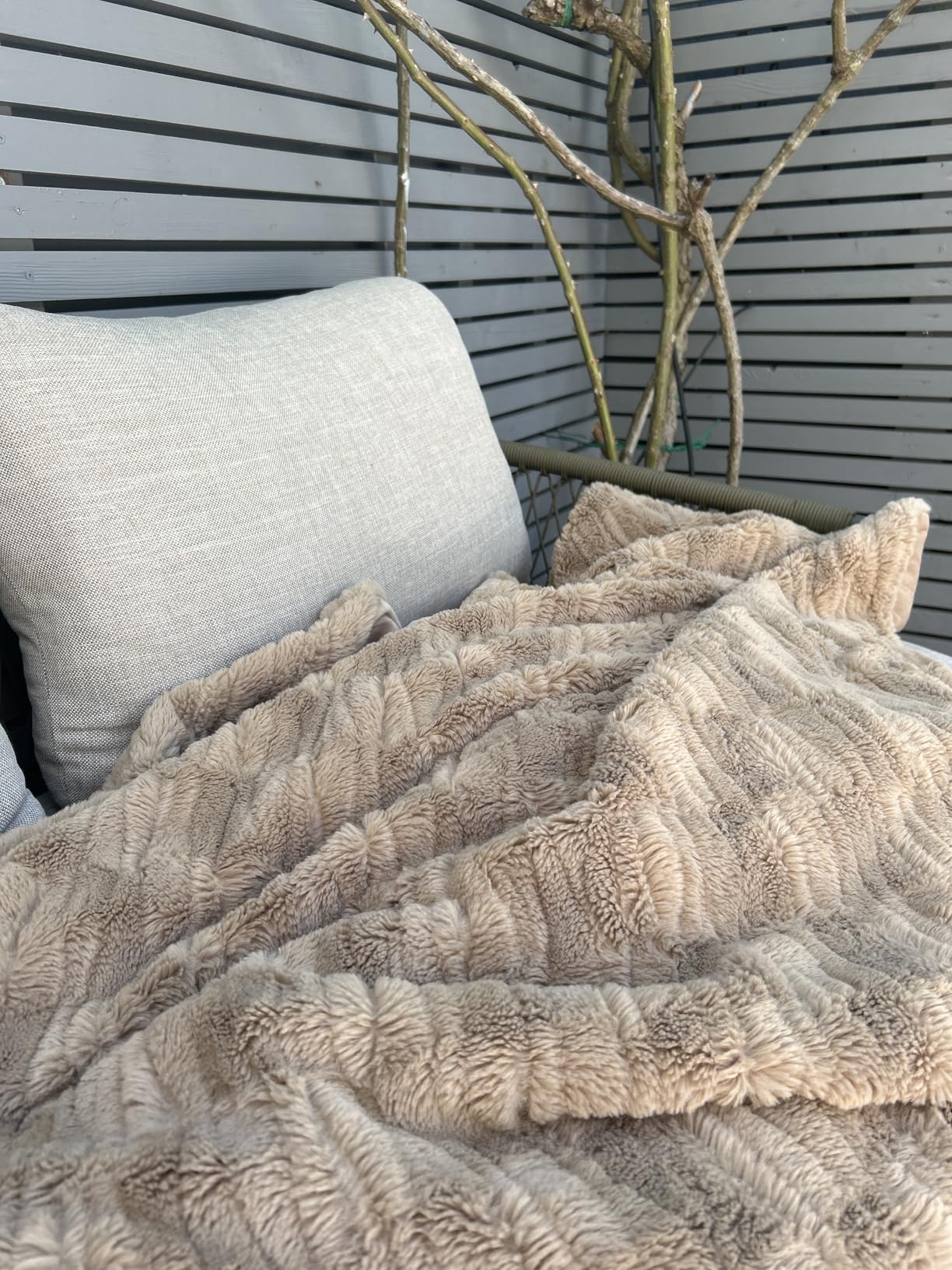 bugatti Kunstfell Kuscheldecke 150x200 beige flauschig