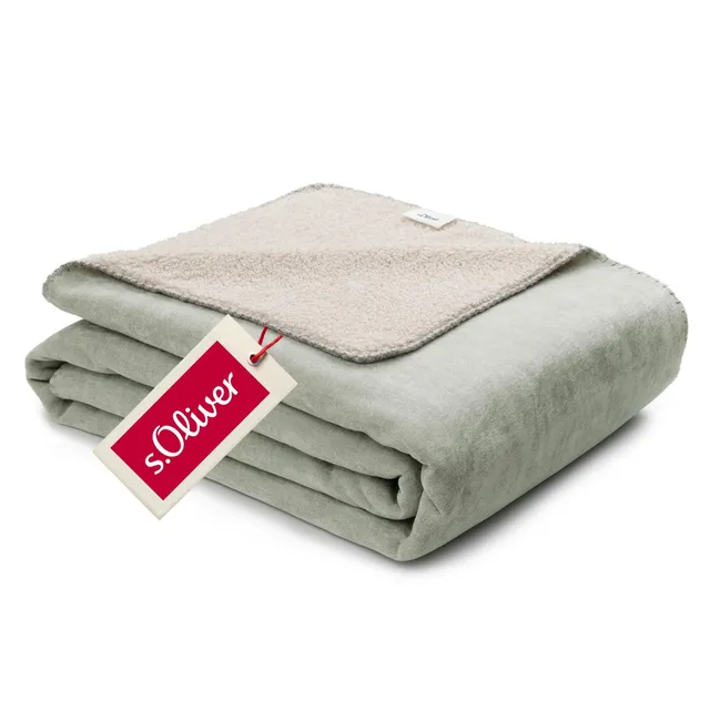 s.Oliver Lounge Kuscheldecke 150x200 grün flauschig