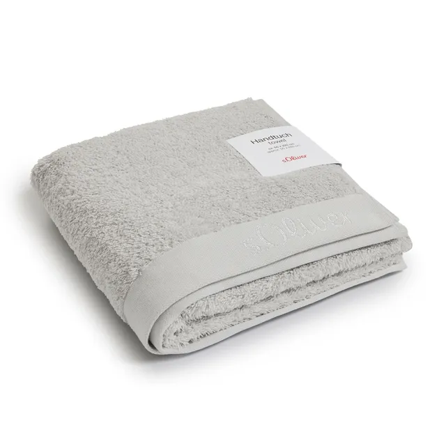 s.Oliver Handtuch 50x100 Hellgrau Baumwolle 600 g/m²