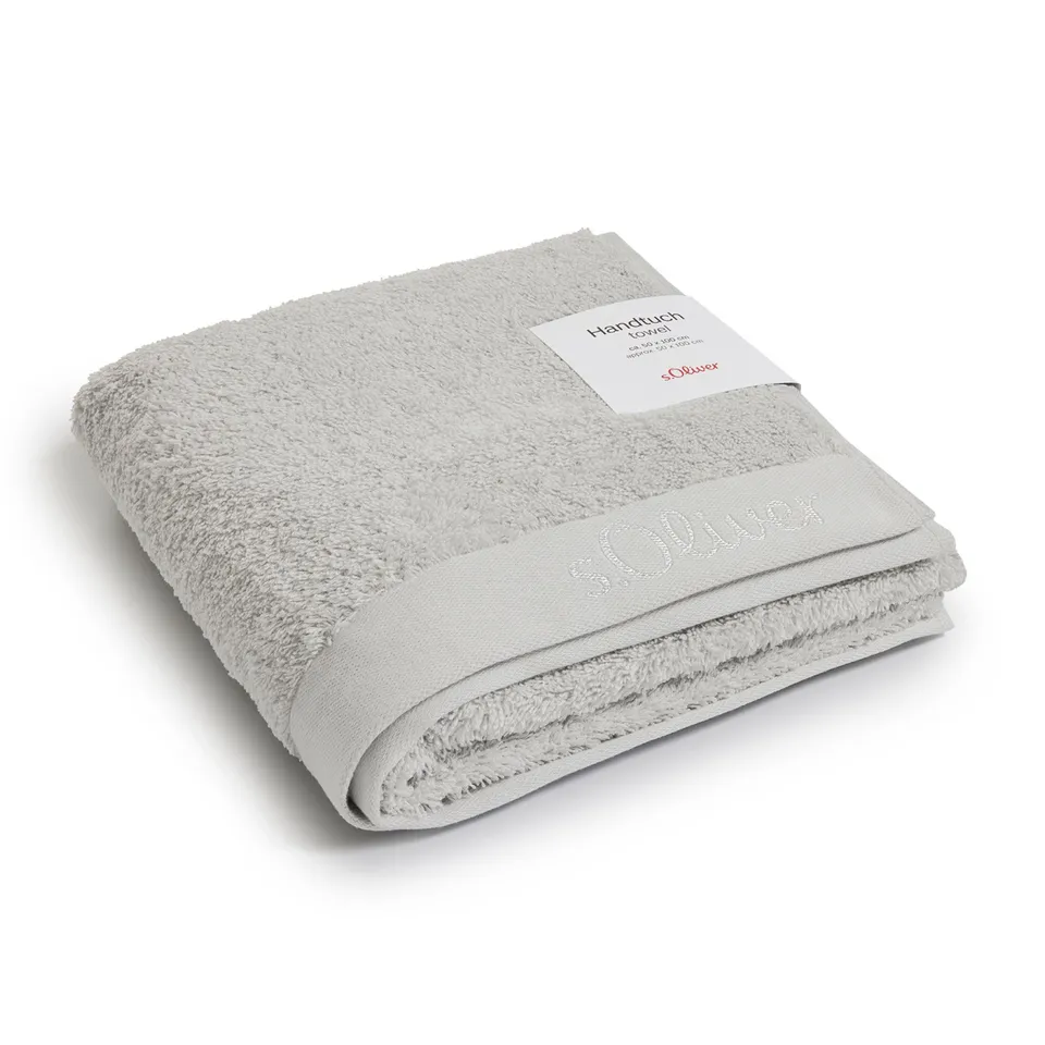 s.Oliver Handtuch 50x100 Hellgrau Baumwolle 600 g/m²