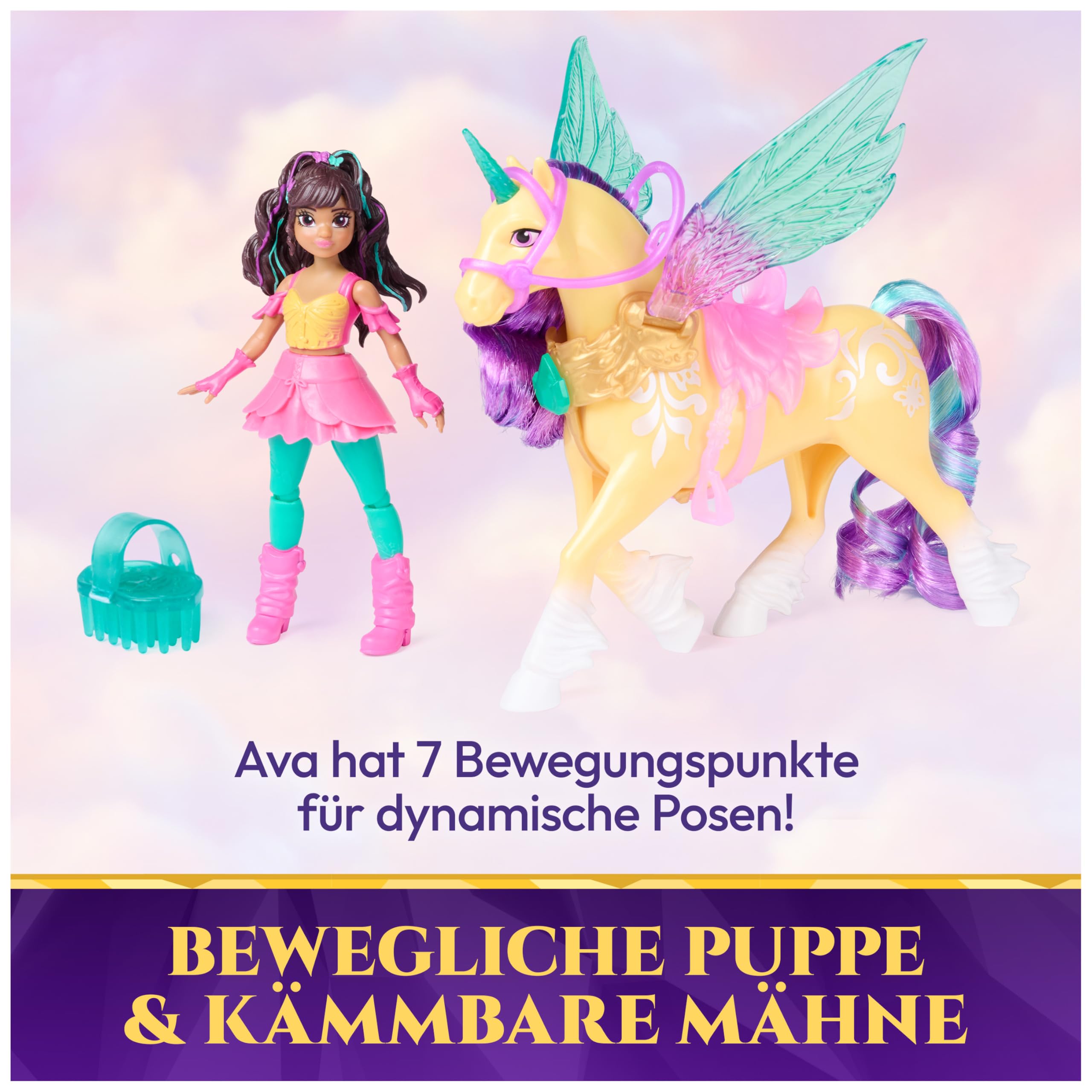 Unicorn Academy Wing Magic Ava Leaf Puppen-Set ab 4