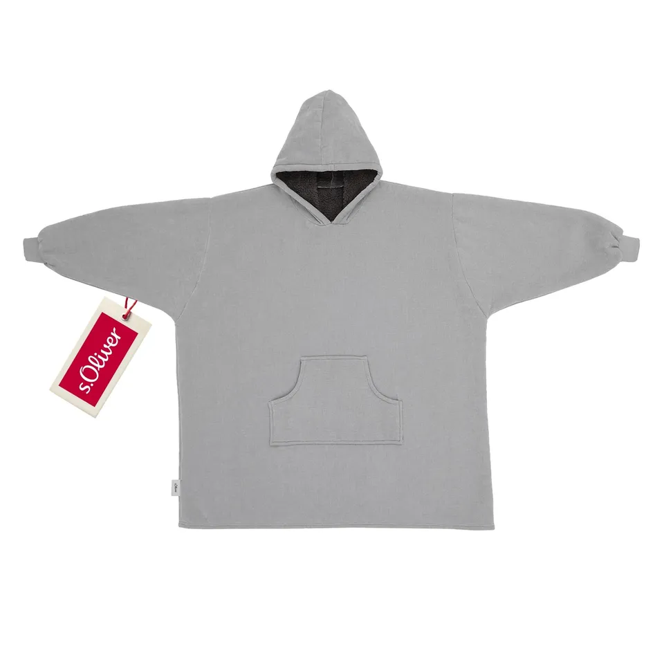 s.Oliver Lounge Hoodie Grau Einheitsgröße Polyesterflausch