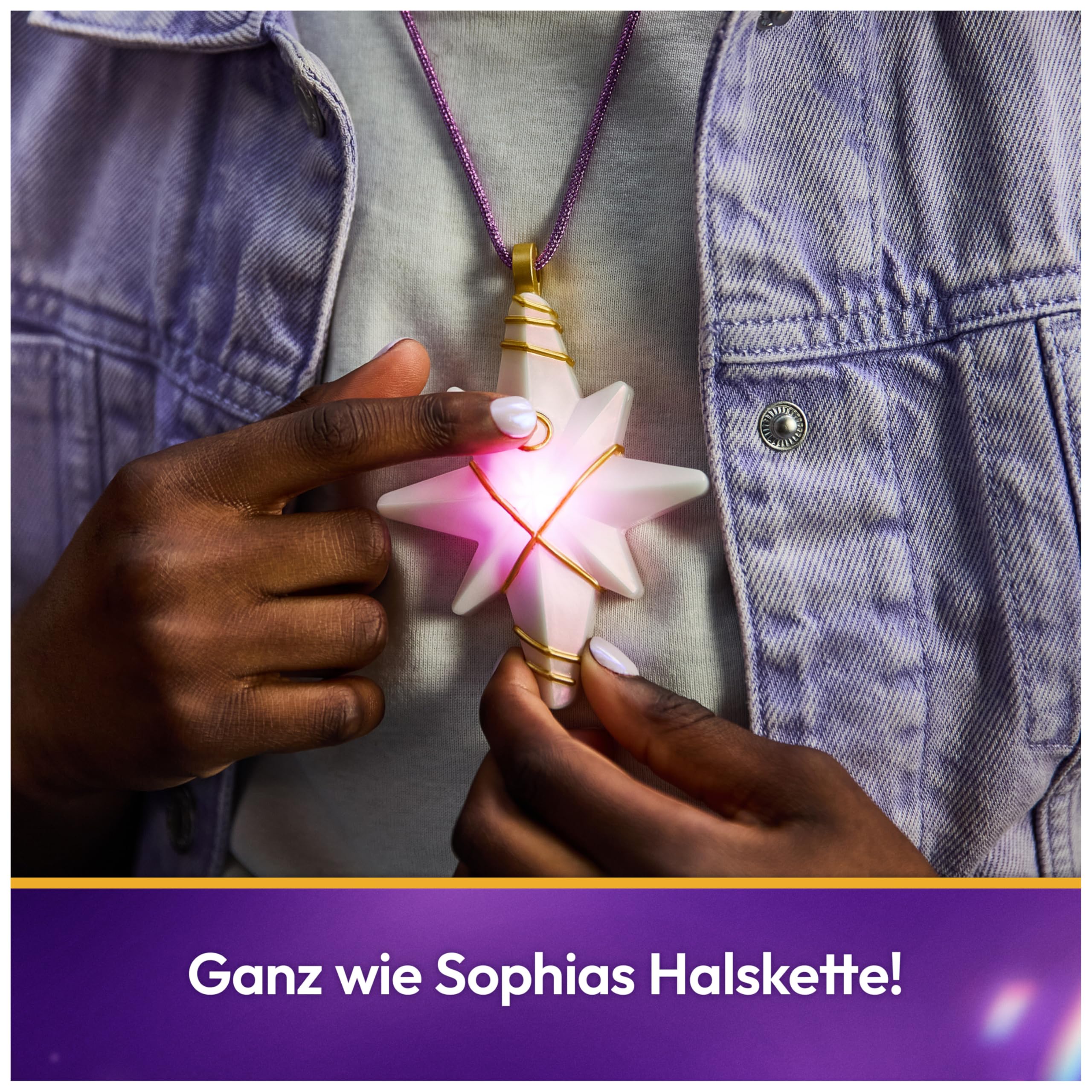 Unicorn Academy Kette mit Licht Stern und Ring Sophia Set