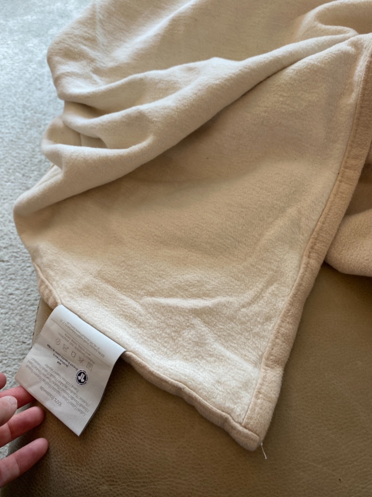 IBENA Stockholm Decke 140x200 cm Baumwolle beige