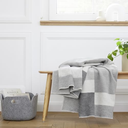 IBENA Madeira Decke 150x200 Grau Baumwollmix Kuscheldecke