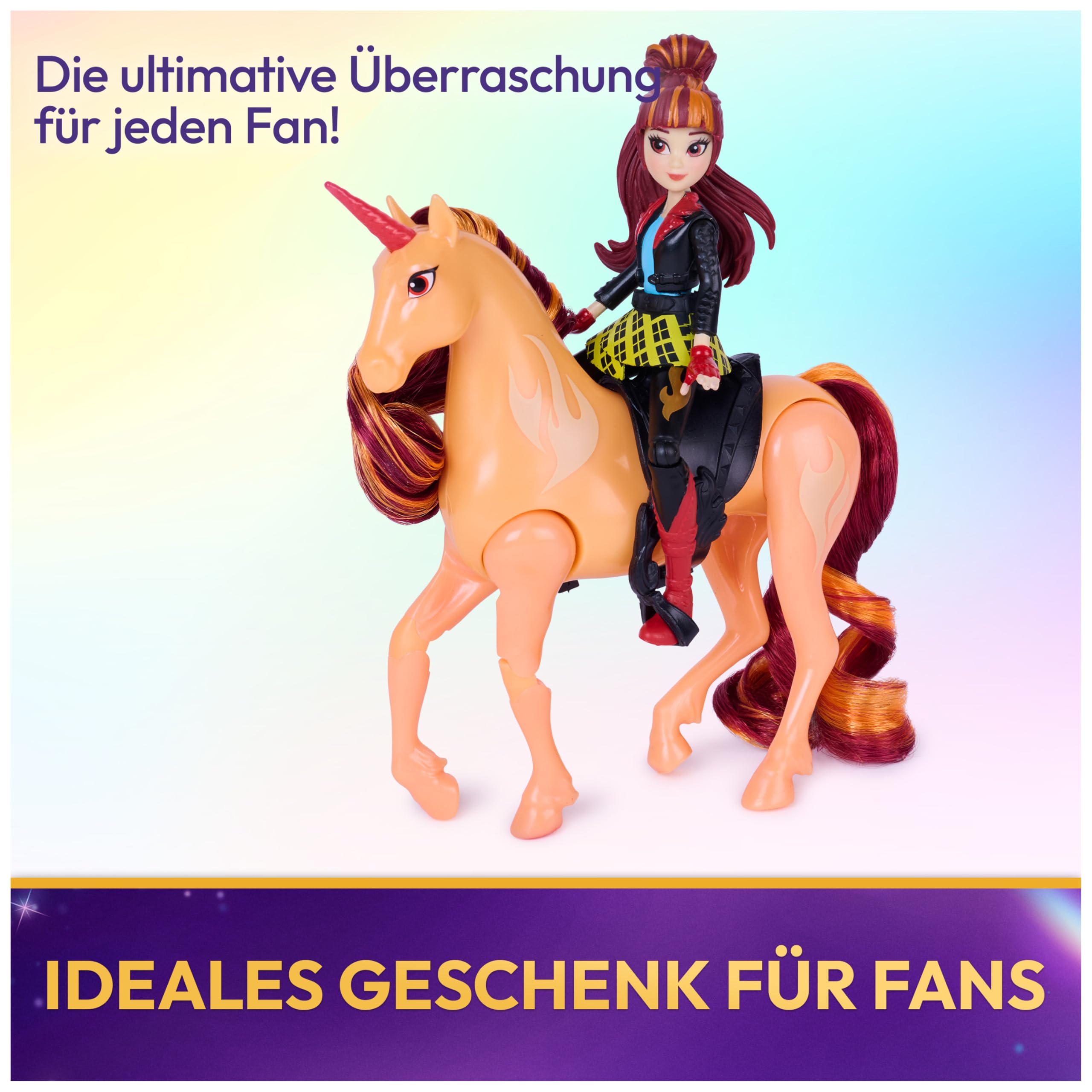 Unicorn Academy Lagerfeuer-Set Valentina Cinder Puppe Einhorn